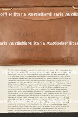 Porte carte d'un Lieutenant Colonel canadiens, porte document d'un soldat du 67th Battalion Western Scots et paire de jumelles — photo 3