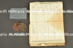 Ensemble Pay Book, patch tissu et plaques d'identités du soldat Holmes du 52nd Battalion CEF — photo 2