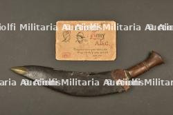 Kukri avec fourreau et livret de caricatures humoristiques de l'armée des Indes