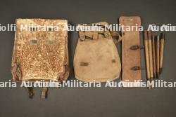 Lot d'equipement allemand ww1 Tornister, piquets de tente et sac à pain — photo 1
