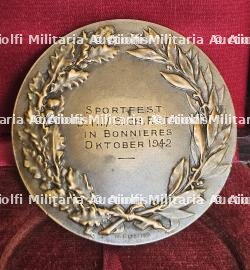 MÉDAILLE DE LA FÊTE DU SPORT du D.III , SICHERUNG REGIMENT 1. DANS SA BOITE — miniature 3