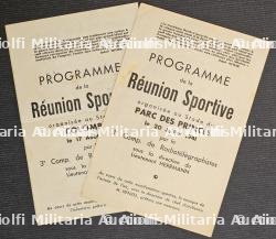 DEUX RARES PROGRAMMES BILINGUES DE REUNIONS SPORTIVES DE LA WEHRMACHT AU PARC DES PRINCES ET AU SATDE DE COLOMBES — miniature 2