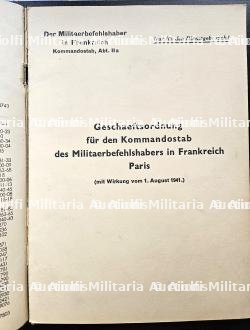 ANNUAIRE DE L’ADMINISTRATION DE L’ÉTAT-MAJOR DE COMMANDEMENT MILITAIRE ALLEMAND DE L’HOTEL MAJESTIC , GESCHÄFTSEINLEITUNG DES KOMMANDOSTABES DES MILITÄRBEFEHLSHABERS IN FRANKREICH PARIS — miniature 5