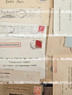 LOT D’ENVELOPPES DE FORMATS DIVERS À ENTÊTES OU À L’ADRESSE D’ADMINISTRATIONS ALLEMANDES À PARIS (X9) — miniature 5