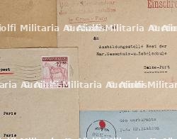 LOT D’ENVELOPPES DE FORMATS DIVERS À ENTÊTES OU À L’ADRESSE D’ADMINISTRATIONS ALLEMANDES À PARIS (X9) — miniature 8