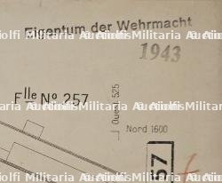 FEUILLE DU CADASTRE DE LA VILLE DE PARIS UTILES PAR LA WEHRMACHT. 1943 — miniature 2