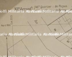 FEUILLE DU CADASTRE DE LA VILLE DE PARIS UTILES PAR LA WEHRMACHT. 1943 — photo 6
