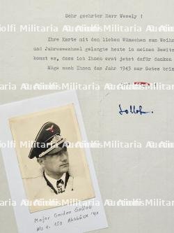 LETTRE + ENVELOPPE DU MAJOR GOLLOB À OBERLEHERE JOSEF WESELY + PHOTO. , PARIS, LE 30 JANVIER 1943 — miniature 2