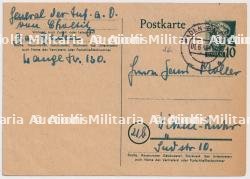 CARTE POSTALE DE DIETRICH VON CHOLTITZ À FRAU MÖLLER , BADEN-BADEN, 30-05-1949
