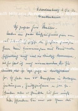 LETTRE DIETRICH DE VON CHOLTITZ À FRAU MÖLLER , BADEN-BADEN, 28-10-1949 — photo 1