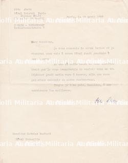 LETTRE DE OTTO ABETZ À MATHIAS MOHRARD À ENTÊTE DE HÔTEL BRISTOL À PARIS, LE 19-04-1937