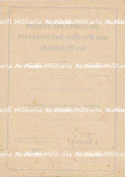 DIPLÔME DE LA MÉDAILLE DU SOUVENIR DU 1er OCTOBRE 1938 , MEDAILLE ZU ERINNERUNG AN DEN 1.OKTOBER 1938 , DIETRICH VON CHOLTITZ , EN CAMPAGNE, 26-06-1940 — photo 2