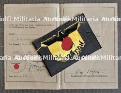 LOT SUR DEUTSCHE REICHSBAHN À PARIS , PERMIS DE CONDUIRE W.V.D, INSIGNE DE MANCHE W.V.D ET LAISSEZ-PASSER H.V.D — photo 2
