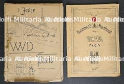 LOT DE DEUX SKETCHBOOKS DE LA « WEHRMACHT-VERKEHRS-DIREKTION » OU W.V.D, LA DIRECTION DE LA REICHSBAHN À PARIS