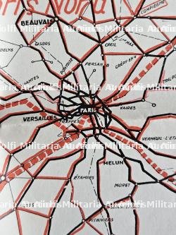 LOT DE DEUX CARTES ISSUES DE LA DIRECTION DE LA REICHSBAHN À PARIS SUR LE TRAFFIC FERROVIAIRE EN FRANCE — miniature 3