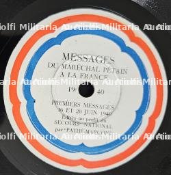 TROIS DISQUE 78 TOURS DE PERSONNALITES DE LA COLLABORATION , MARÉCHAL PÉTAIN (1856-1951), PHILIPPE HENRIOT (1889-1944), JACQUES DORIOT (1898-1945) — miniature 5