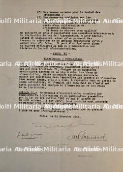 STATUT DE L’ASSOCIATION DE « LA LIGUE FRANÇAISE, MOUVEMENT SOCIAL EUROPÉEN » DE PIERRE COSTANTINI, JEAN TROUPEAU, MAURICE RAYMOND, FAIT À PARIS LE 26 DÉCEMBRE 1940.