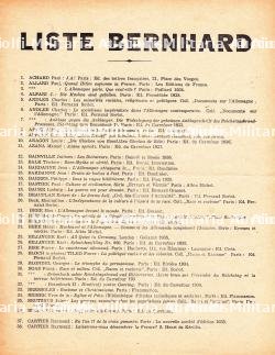 LISTE BERNHARD , PARIS, 1940 — photo 1
