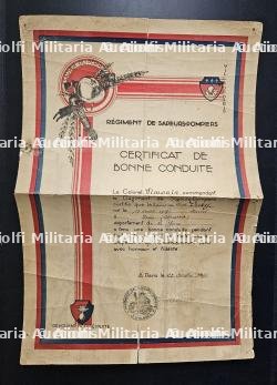 CITATION À L'ORDRE DU RÉGIMENT DES SAPEURS-POMPIERS DE PARIS , PARIS, 14-07-1942 — miniature 4