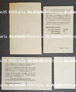 LOT DE LAISSEZ-PASSER POUR DES AUXILIAIRES FÉMININES DE LA WEHRMACHT ET DE LA CROIX-ROUGE ALLEMANDE AVEC PHOTOS. — photo 2