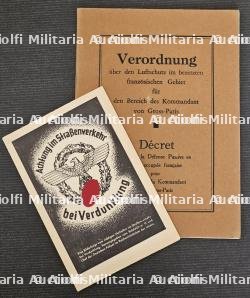 LOT DE DEUX PUBLICATIONS DE LA DEFENSE PASSIVE ALLEMANDE DANS LES TERRITOIRES FRANÇAIS OCCUPÉS — photo 1