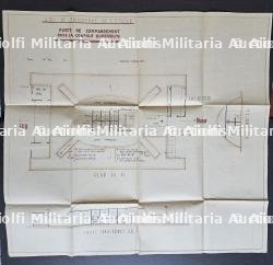 PLAN EN DOUBLE DU POSTE DE COMMANDEMENT ET D’OBSERVATION DE LA COUPOLE DE L’ARC DE TRIOMPHE DE L’ÉTOILE DES SAPEURS-POMPIERS DE PARIS — photo 2