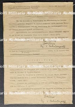 LOT DE DOCUMENTS SUR LES POMPIERS ALLEMANDS À PARIS — miniature 2