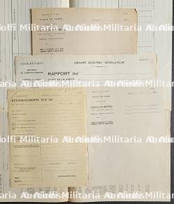 LOT DE DOCUMENTS D’UN SAPEUR-POMPIER DE PARIS ENGAGÉ VOLONTAIRE. EN 1941, CITATION À L’ORDRE DU RÉGIMENT ET CERTIFICAT DE BONNE CONDUITE ET FORMULAIRES VIERGES DIVERS — photo 9
