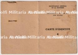 LOT DE CARTES D’IDENTITÉ DU SECRÉTARIAT GÉNÉRAL DE LA JEUNESSE, COMMISSARIAT AU TRAVAIL DES JEUNES POUR LA ZONE OCCUPÉE — miniature 2