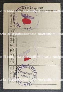 CARTE PROFESSIONNELLE DES JOURNALISTES DE PROVINCE D’ALEXANDRE BERNARD, DIRECTEUR DU ,COURRIER DE SAINT-NAZAIRE — miniature 2