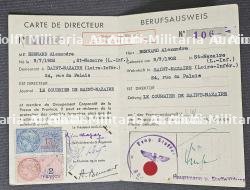 CARTE PROFESSIONNELLE DES JOURNALISTES DE PROVINCE D’ALEXANDRE BERNARD, DIRECTEUR DU ,COURRIER DE SAINT-NAZAIRE — photo 3