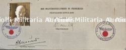 LAISSEZ-PASSER , AUSWEIS D’UN PHOTOGRAPHE DE PRESSE AVEC BRASSARD NUMÉROTÉ CORRESPONDANT — photo 2