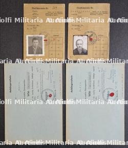 LOT DE DOCUMENTS SUR LA KRIEGSMARINE À PARIS , PERMIS DE CIRCULATION POUR VÉHICULES ET LAISSEZ-PASSER — photo 1