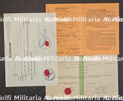 RARE LOT DE DOCUMENTS D’UNE AUXILIAIRE FEMININE (HELFERIN) DE LA WEHRMACHT AU SERVICE DU GENERAL DE LA LUFTWAFFE À PARIS , AUTOGRAPHE FRIEDRICH-CARL HANESSE(1892-1975) — photo 6
