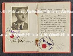 RARE LAISSEZ-PASSER D’UN CIVIL ALLEMAND ENROLÉ DANS LE SICHERUNG REGIMENT — photo 1