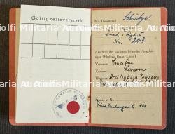 RARE LAISSEZ-PASSER D’UN CIVIL ALLEMAND ENROLÉ DANS LE SICHERUNG REGIMENT — photo 2