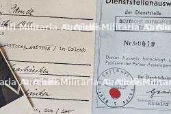 RARE LOT DE DOCUMENTS DE JOACHIM BERNDT EMPLOYÉ DE L’AMBASSADE D’ALLEMAGNE À PARIS (NOMBREUX LAISSEZ-PASSER (X5) + PHOTO) — photo 4