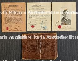 LAISSEZ-PASSER , AUSWEIS (X2) D’UN OBERSTLEUTNANT DES TRANSPORT SICHERUNGS REGIMENT PARIS. 1944 — photo 1