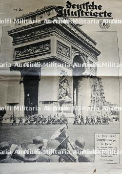 LOT DE JOURNAUX ALLEMANDS CÉLÉBRANT LA PRISE DE PARIS LE 14 JUIN 1940 — photo 4