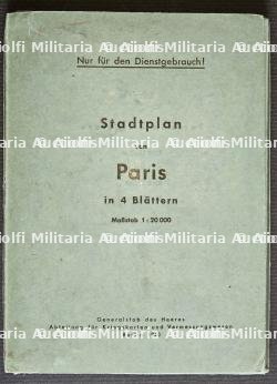 PLAN DE LA VILLE DE PARIS POUR LE SERVICE DE LA WEHRMACHT