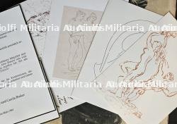 LOT ARNO BREKER(1900-1991). PORTFOLIO DE REPRODUCTIONS D’ŒUVRES DU SCULPTEUR, CARTES, REPRODUCTIONS DE DESSINS NUMÉROTÉES OU SIGNÉES ET FAIRE-PART DE DÉCÈS — photo 2