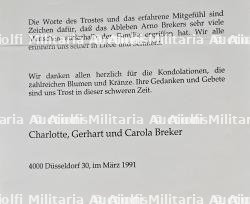 LOT ARNO BREKER(1900-1991). PORTFOLIO DE REPRODUCTIONS D’ŒUVRES DU SCULPTEUR, CARTES, REPRODUCTIONS DE DESSINS NUMÉROTÉES OU SIGNÉES ET FAIRE-PART DE DÉCÈS — photo 10