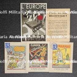 LOT DE DOCUMENTS SUR L’EXPOSITION DE PROPAGANDE ,LE BOLCHÉVISME CONTRE L’EUROPE