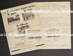 LOT DE DOCUMENTS SUR L’EXPOSITION DE PROPAGANDE ,LE BOLCHÉVISME CONTRE L’EUROPE — photo 1