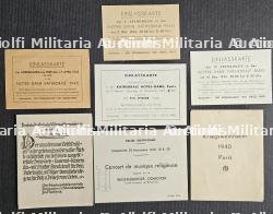 LOT DE CARTES D’ADMISSION EN ALLEMAND POUR DES CONCERTS ET SOIRÉES MUSICALES DONNÉES DANS LA CATHÉDRALE NOTRE-DAME DE PARIS SOUS LE PATRONAGE DU KOMMANDANT VON GROSS-PARIS — miniature 2