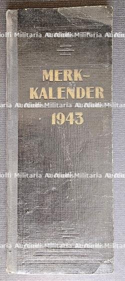 LOT DE DEUX PUBLICATIONS ALLEMANDES. AGENDA PETER KAISER 1943 ET COUVERTURE DE CARTE DES BOISSONS D’UN MESS D’OFFICIER — photo 3