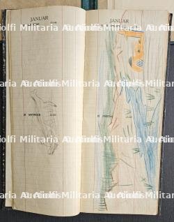 LOT DE DEUX PUBLICATIONS ALLEMANDES. AGENDA PETER KAISER 1943 ET COUVERTURE DE CARTE DES BOISSONS D’UN MESS D’OFFICIER — photo 8