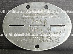 PLAQUE D’IDENTIFICATION MILITAIRE (EK) D’UN MEMBRE DES DOUANES ALLEMANDES ou « ZOLLGRENZSCHUTZ — photo 1
