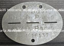 PLAQUE D’IDENTIFICATION MILITAIRE (EK) D’UN MEMBRE DE LA DIRECTION DES TRANSPORTS DE LA WEHRMACHT OU HAUPTVERKEHRDIREKTION (H.V.D). — photo 1
