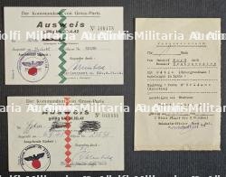 LOT DE LAISSEZ-PASSER (X2) POUR DES SOLDATS DE LA WEHRMACHT À PARIS